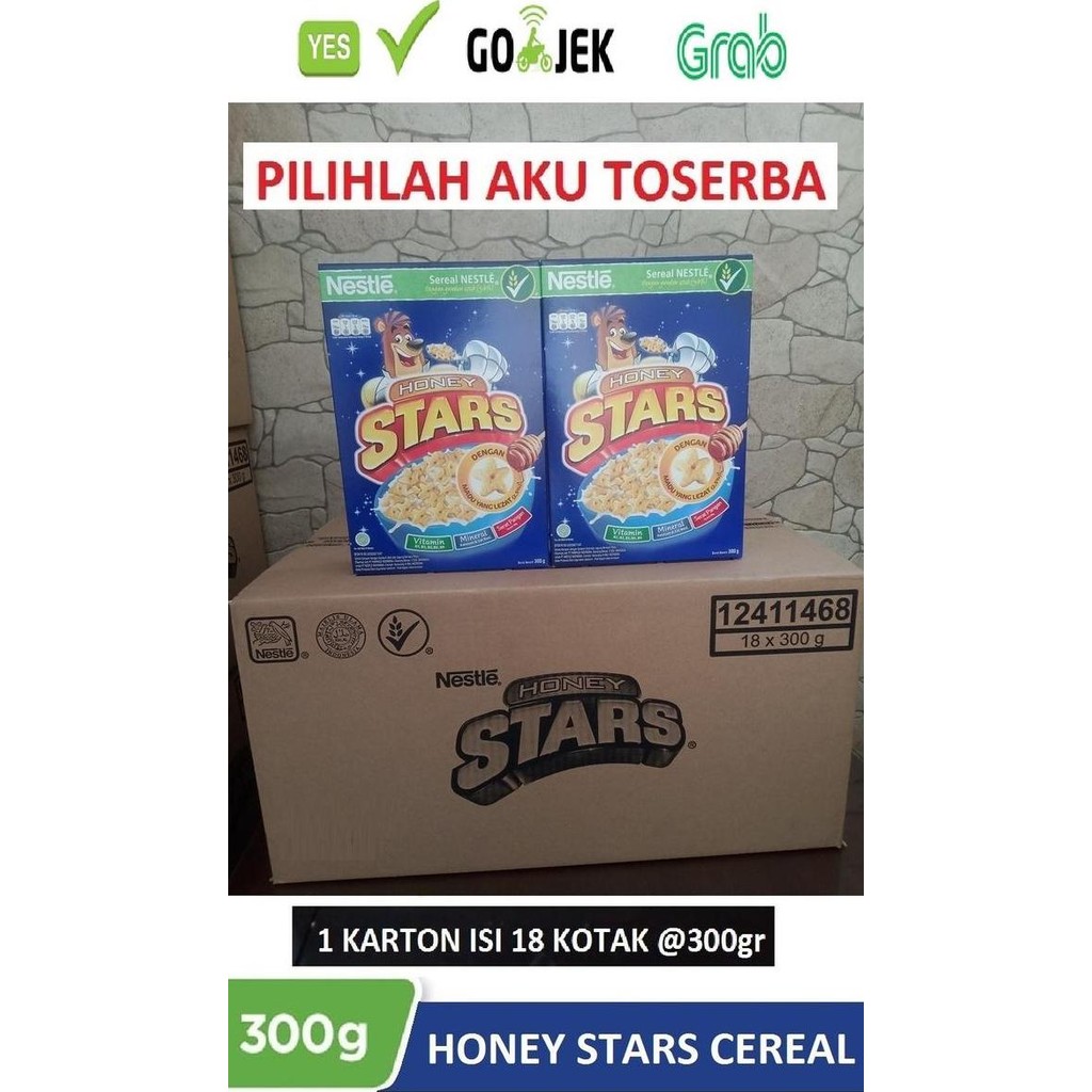 

Nestle cereal HONEY STARS 300 gr - (HARGA 1 KARTON ISI 18 BOX) - OJOL