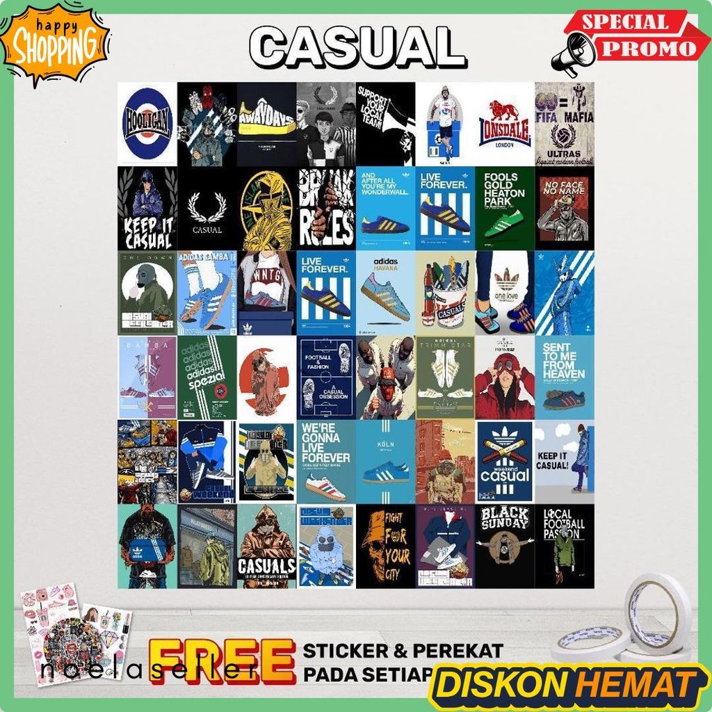 Wajib Punya Poster Dinding Aesthetic Bundle Casual Isi 24/48 Poster | Poster Dinding Aesthetic | Pos