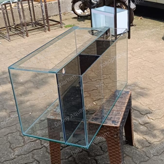 RA AQUARIUM KACA UKURAN 100x40x40cm FILTER BELAKANG Kaca 8/5mm