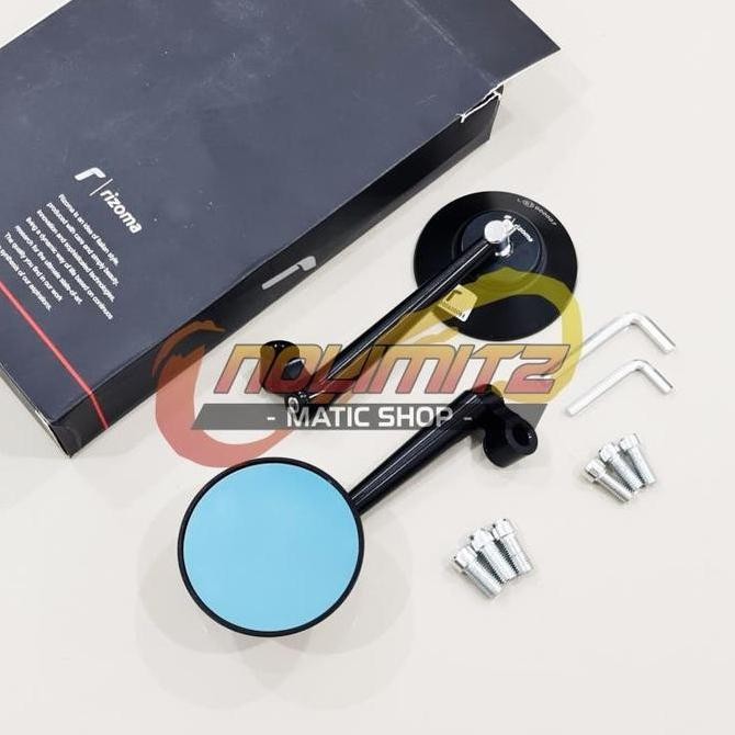 PREMIUM Spion Rizoma Retro Bulat CNC Aluminium Vespa W175 Scoopy XSR 155 best Original