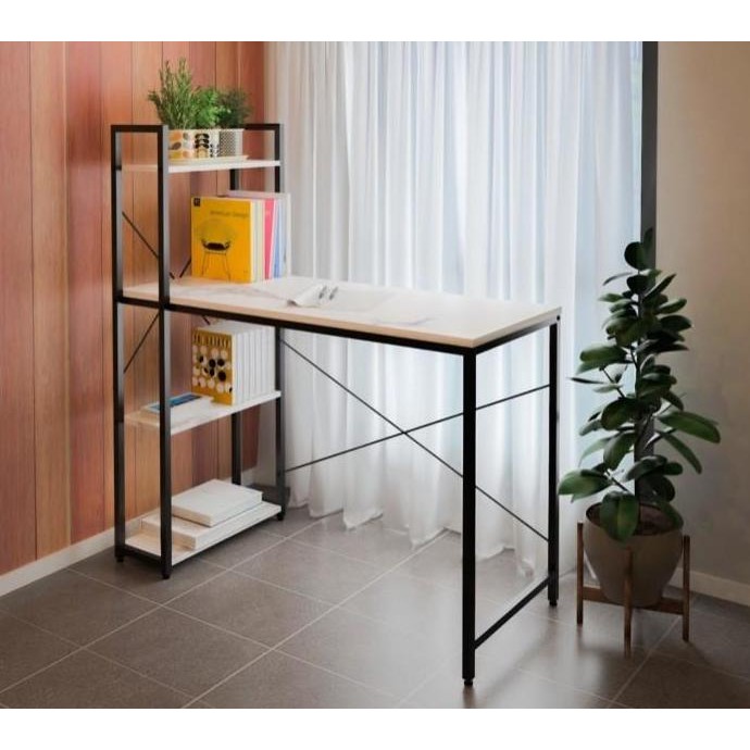 MEJA BELAJAR / MEJA KERJA MINIMALIS CHLOE / MEJA RAK SERBAGUNA