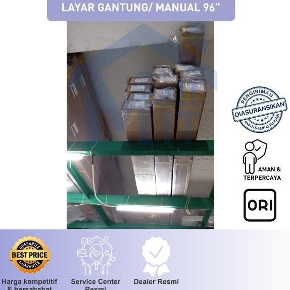 Promo Layar Tripod Tripot Layar Proyektor 96" X 96" 2.4M X 2.4M Mdn Berkualitas