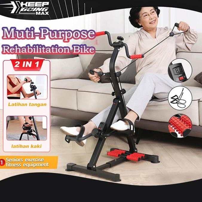 PROMO DISKON - Sepeda Statis  Statis-Alat Terapi Stroke Kaki Dan Tangan Dual Exerciser Sepeda Terapi