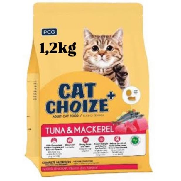 TERLARIS Cat Choize+ Adult Cat Food / Kucing Dewasa 1,2Kg Tuna&Mackerel Siap kirim