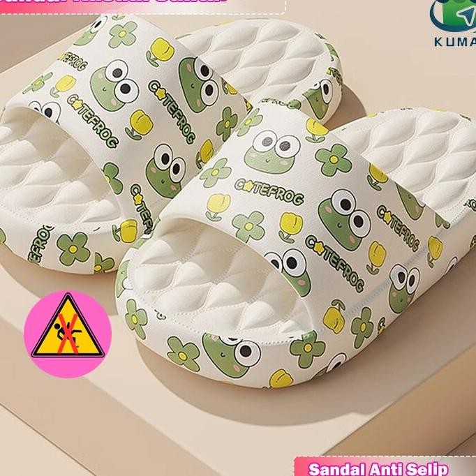 Sandal Lucu Wanita Kter Keroppi Sendal Wanita Kekinian Motif Keroppi Sandal Anti Selip Dalam Ruangan