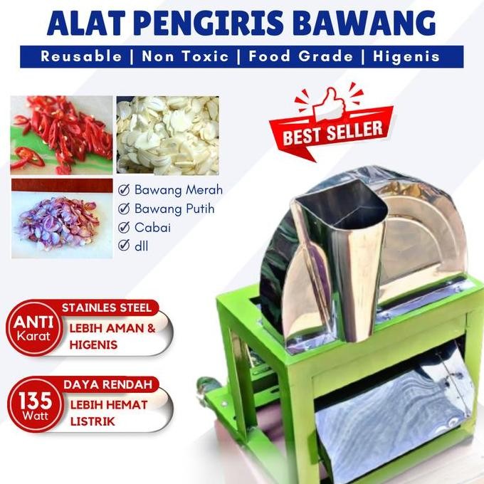 MESIN RAJANG PENGIRIS BAWANG MERAH PUTIH LISTRIK ALAT PEMOTONG CABE CO