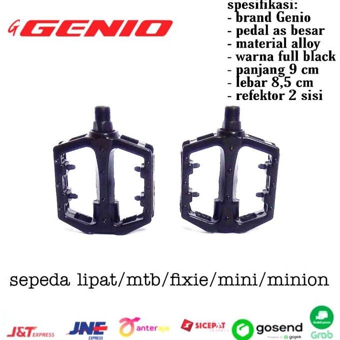 Promo pedal sepeda lipat mtb fixie 3 sixty Minion federal Alloy full black COD