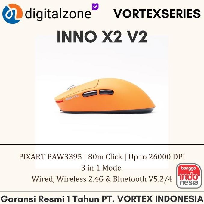 Vortex INNO X2 V2  VortexSeries  INNO X2 V2 Ultra Lightweight Wireless Gaming Mouse