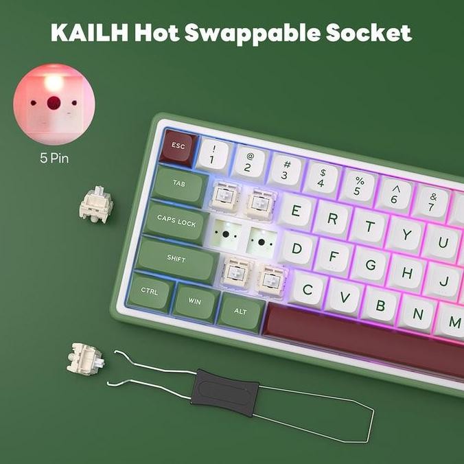 Royal Kludge RK R65 Wired 65% Knob Layout Mechanical Keyboard