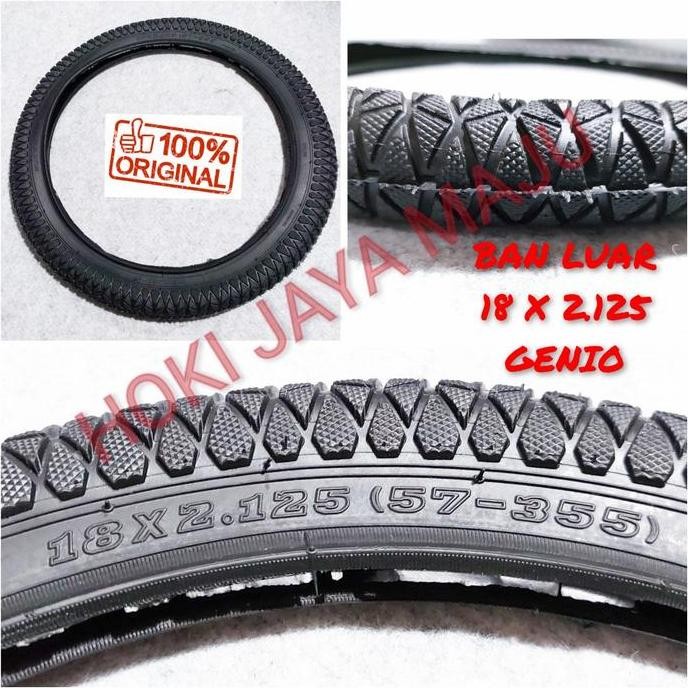 Promo ban luar 18 x 2.125 genio bmx lebar hitam sepeda lipat 18x 2125 COD