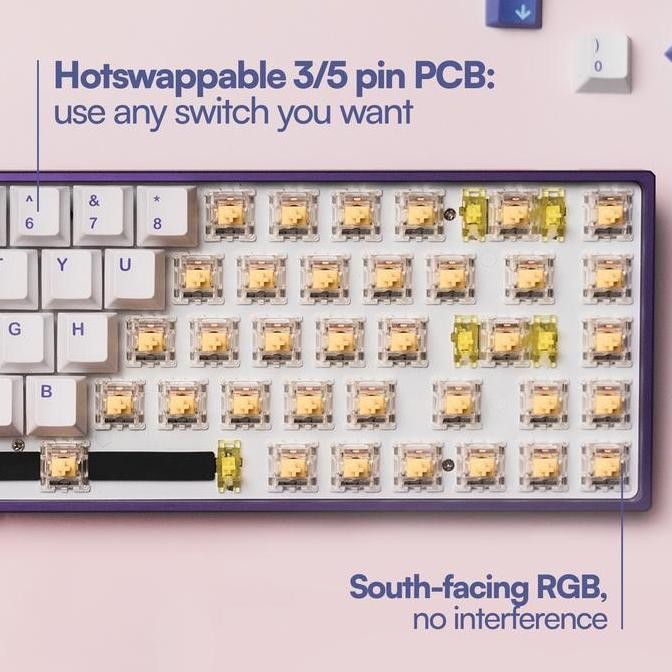 VOYAGER68 Lightyear Edition CNC Alu South Facing Mechanical Keyboard