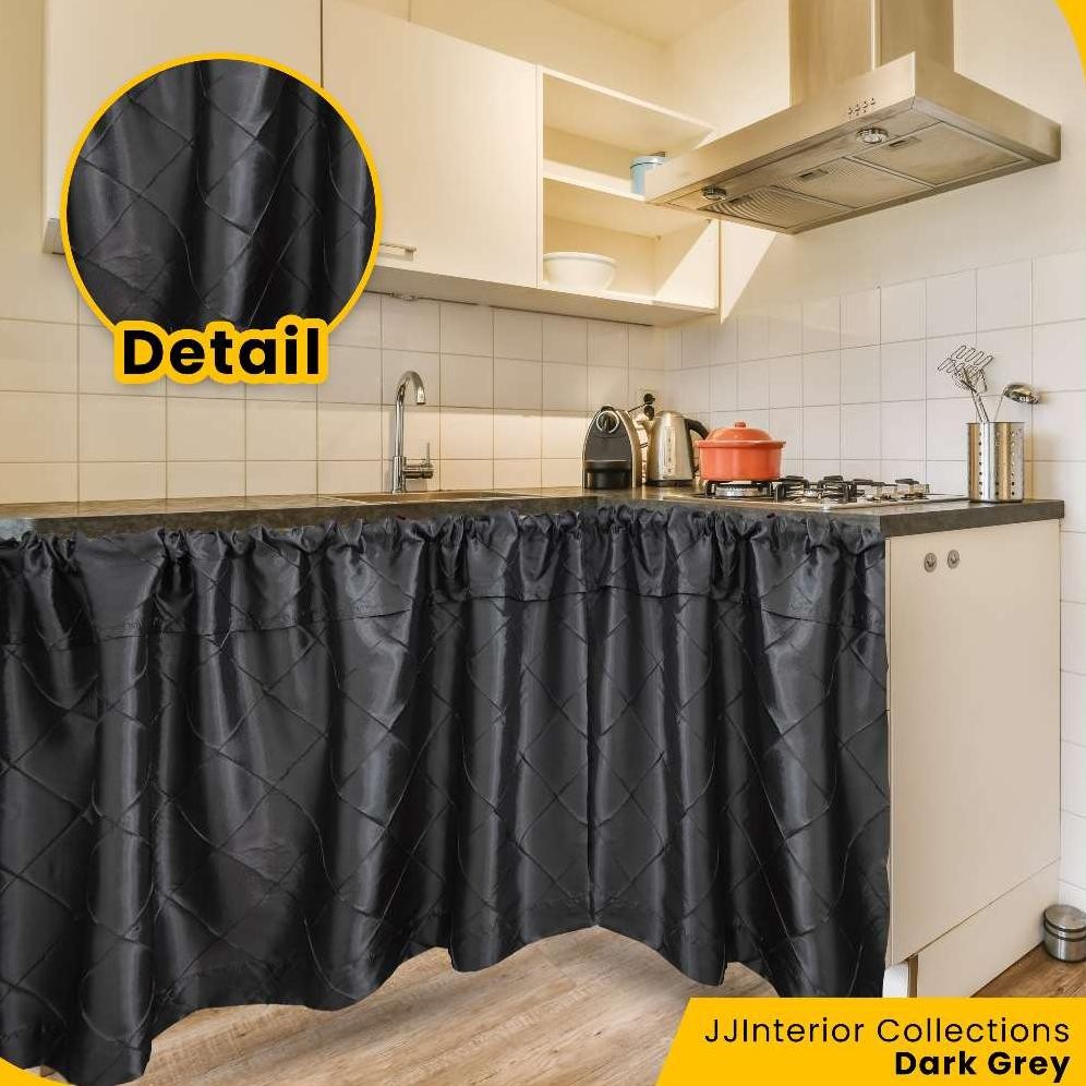 Hordeng Kolong Dapur Gorden Jendela Aesthetic Tirai Kolong Meja Dapur - Pintux Collections aSt