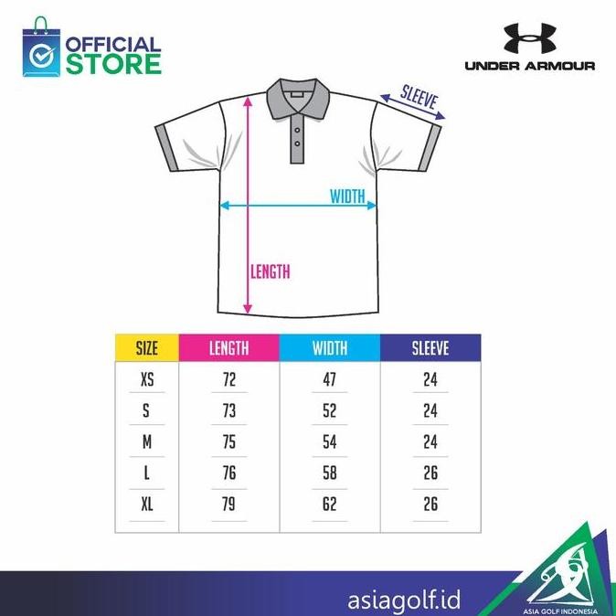 T Shirt Golf Under Armour Rugby - Stripe | Golf | Kaos Golf