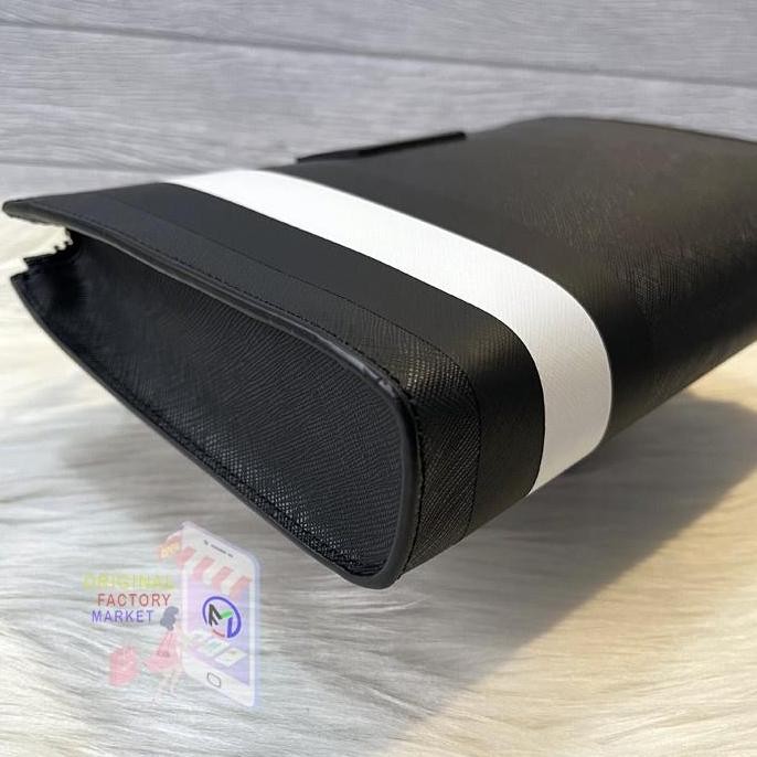 Tas Bally Men Skid Pouch Coated Canvas Clutch Bag In Black Terbaru