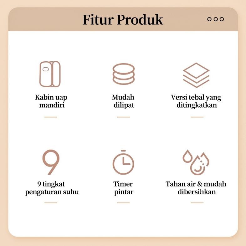 Terlaris | Terbaru | Best Seller | Termurah Benbo Sauna Uap Lipat / Sauna Uap Rumah Tangga /Mesin Sa