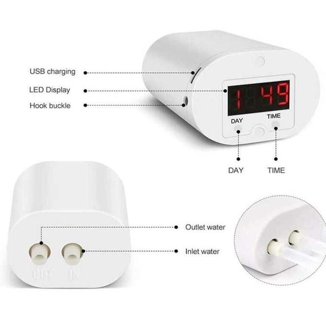 Alat Siram Penyiram Tanaman Otomatis Timer Pompa Irigasi Air 8 Head