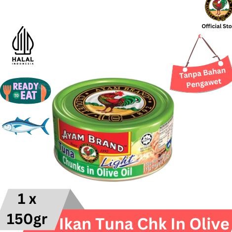 

READY STOK Ayam Brand - Ikan Tuna Kaleng Chunk In Olive Oil 150gr Siap kirim