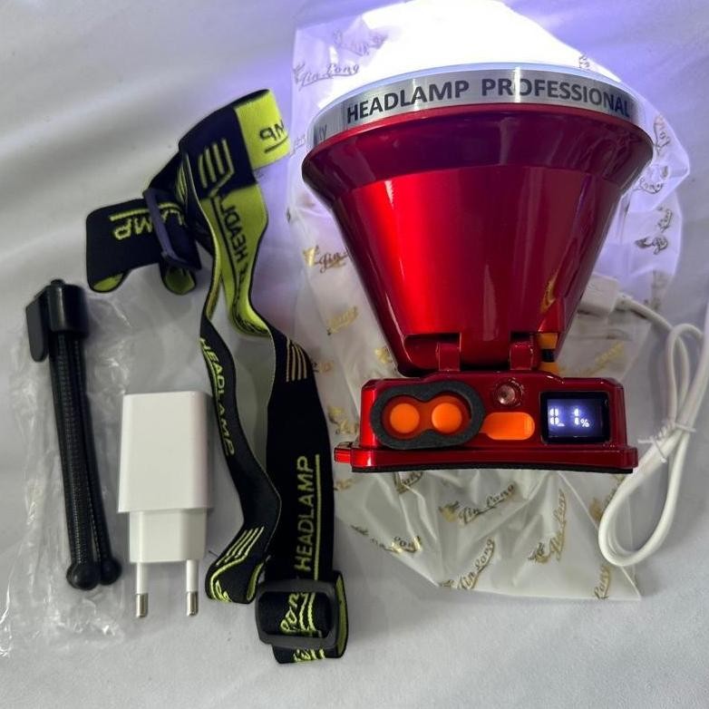 Cod Senter Kepala / Headlamp Jinlong Jl-1101 Waterproof / Tahan Air 350 Watt Super Terang Dvc-78