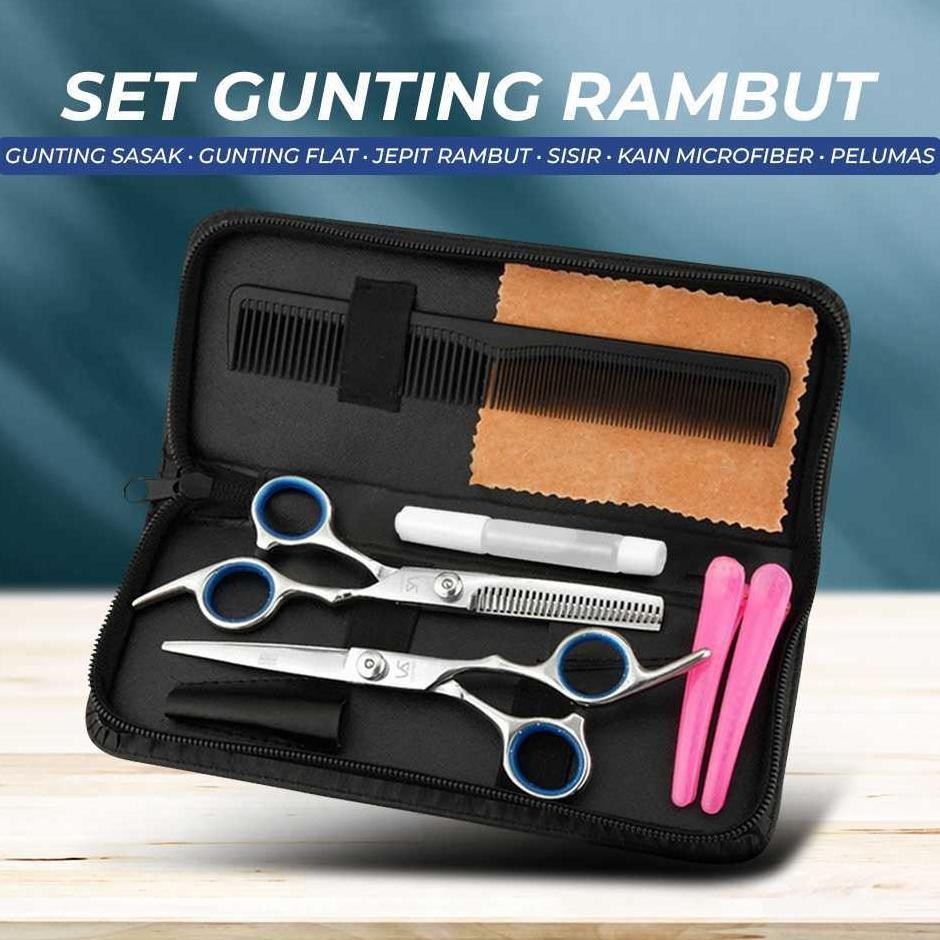 Apen Peralatan Set Gunting Rambut Salon Profesional Alat Kecan Wanita Barang Unik Bht002