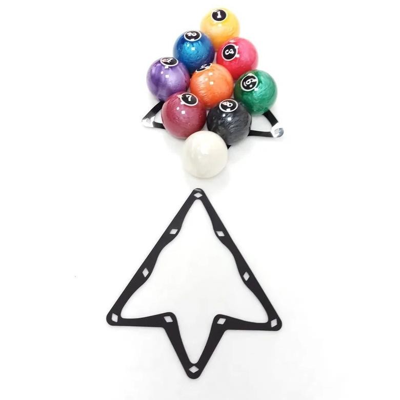[Kecil Segitiga Bola Billiard Magic Rack Billiard Biliar Plastik Bola 9 Rak Bola Biliar Plastik Rak 