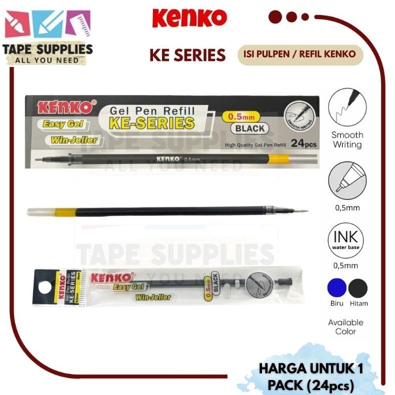 

Original (24 Pcs) Kenko Gel Pen Refill / Isi Pulpen / Isi Pen Easy Gel / Ke Series U-45