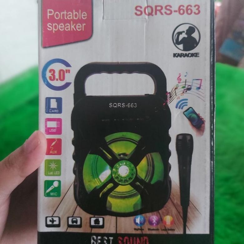 Hot Cod (270Gr) Speaker Bluetooth Sqrs-663 Free Mic Michrophone Micropon Mikropon Bluetut Sqrs663 Sq