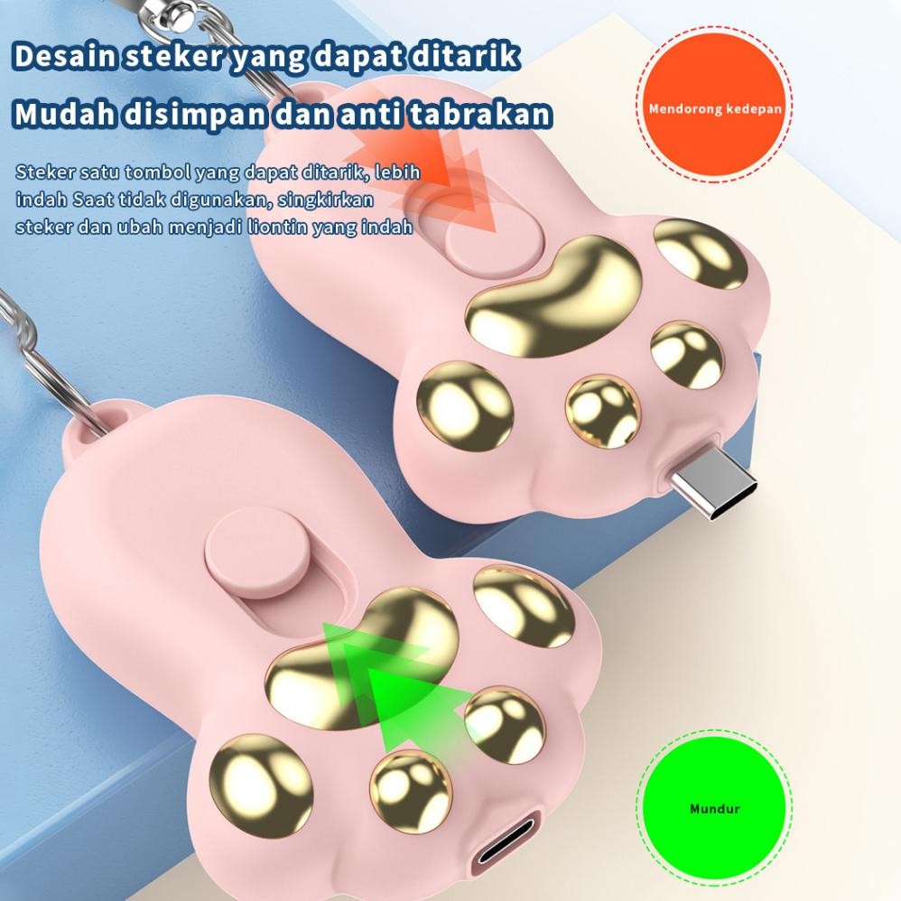 Promo.. Powerbank Mini Type-C Dan Iphone  Powerbank Emergency  Travel Kunci Power Bank 1500Mah Catu 