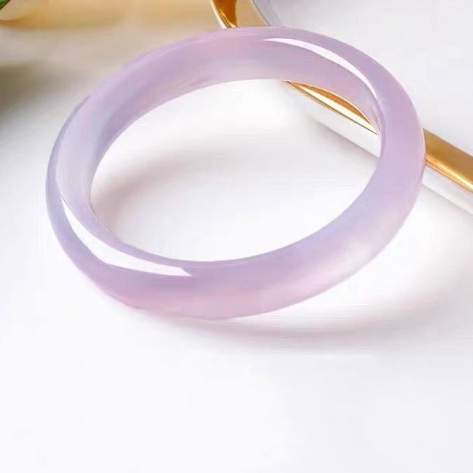 Es Tinggi Violet Gadis Giok Sumsum Es Gelang Transparan Siswa Merah Muda Ungu Gelang Giok Kotak Hadi