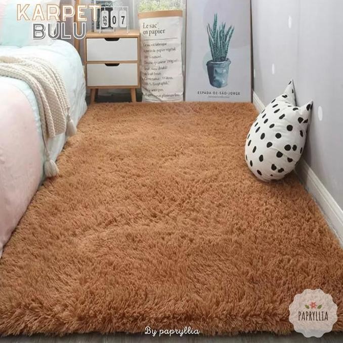 Karpet Bulu Rasfur Karpet Lantai Kasur Bulu ukuran 200x150cm + Busa