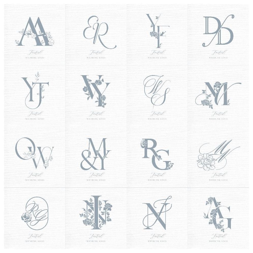 Jasa Desain Custom Inisial Nama | Logo Wedding | Logo Nama | Logo Inisial Nama Wedding Monogram | Co