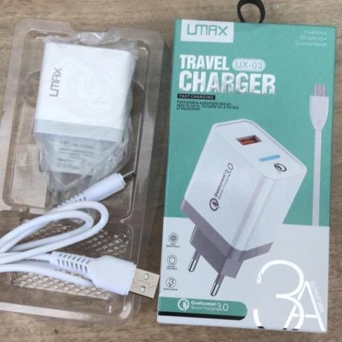 Charger Umax Fast charging QC 3.0 qualcomm kabel Type C 3A original