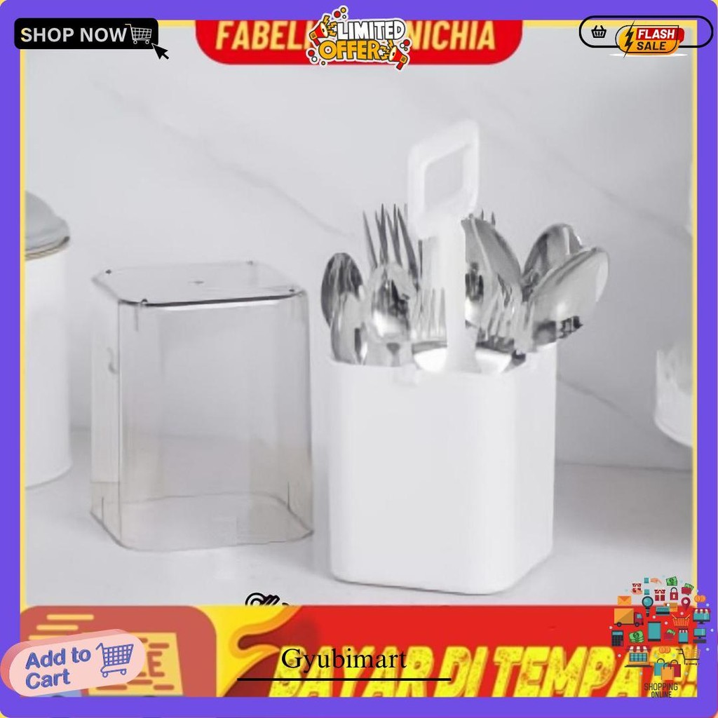 Krischef Tempat Perlatan Makan / Tempat Sendok Tempat Garpu Tempat Sumpit / Utensil Holder With Cove