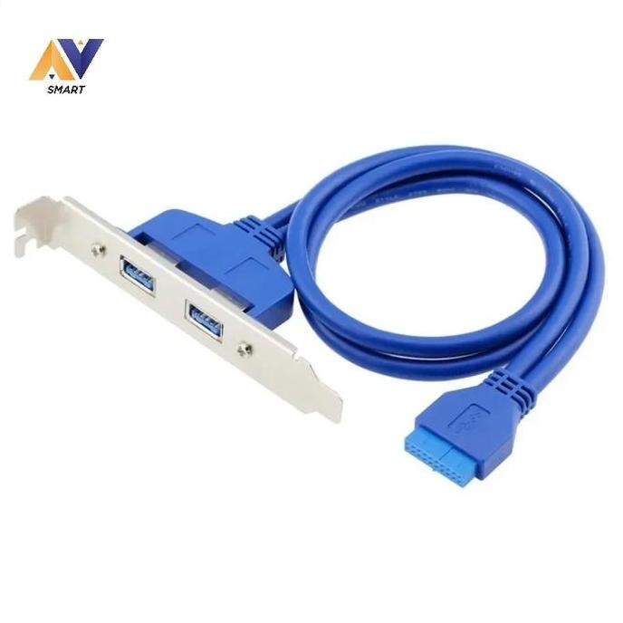DT30 >> KABEL MOTHERBOARD 20 PIN TO USB 3.0 2 PORT USB 3.0 REAR PANEL EXPANSION BRACKET