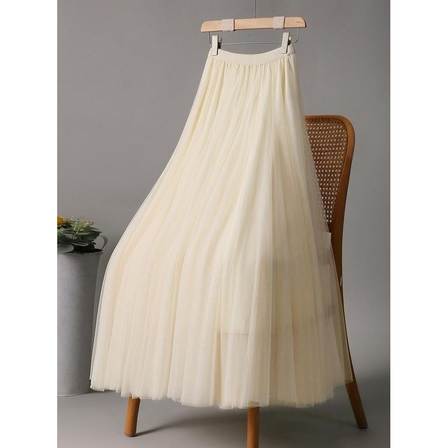 Anita Tutu Long Tile Skirt Premium / Maxi Skirt / Rok Panjang Wanita / Rok Susun / Rok Tingkat KM