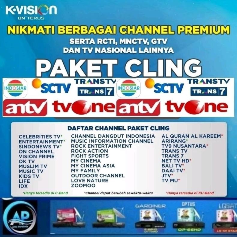 Paket Cling Voucer Kvision 12Bulan
