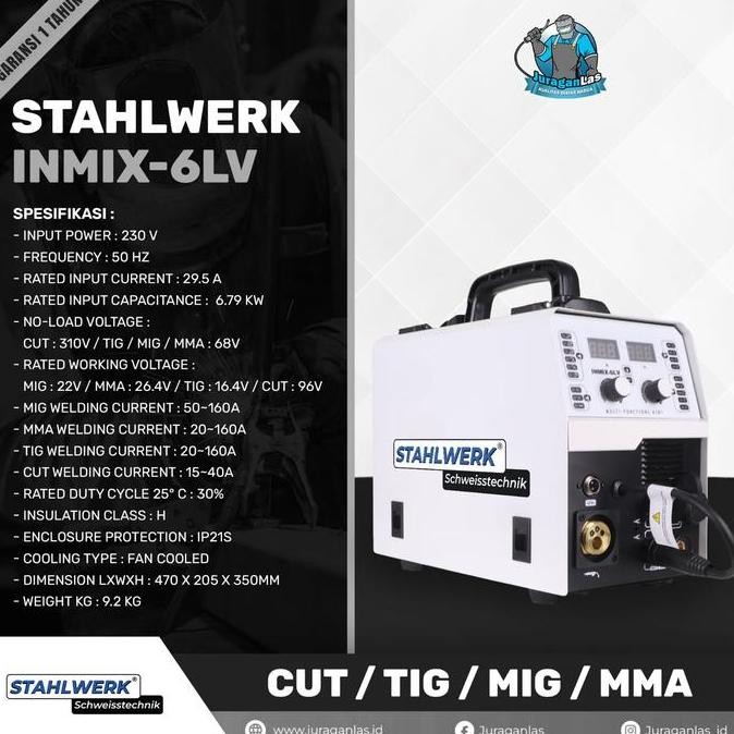 Stahlwerk INMIX-6LV MIG TIG CUT & MMA Welding Machine