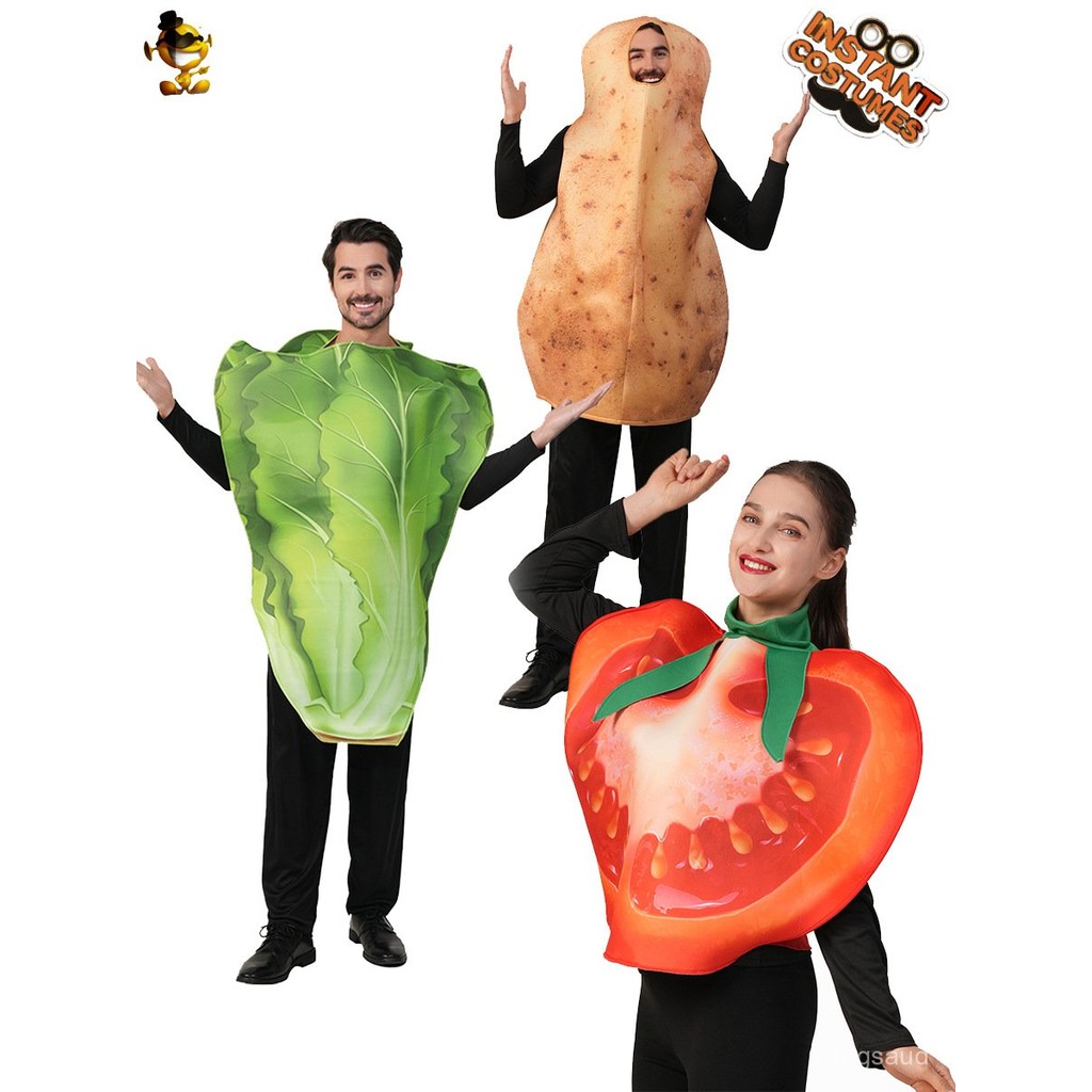 

Halloween Unisex Vegetable Tomato Costume for Adults Adult Funny Cosplay Stage Costume