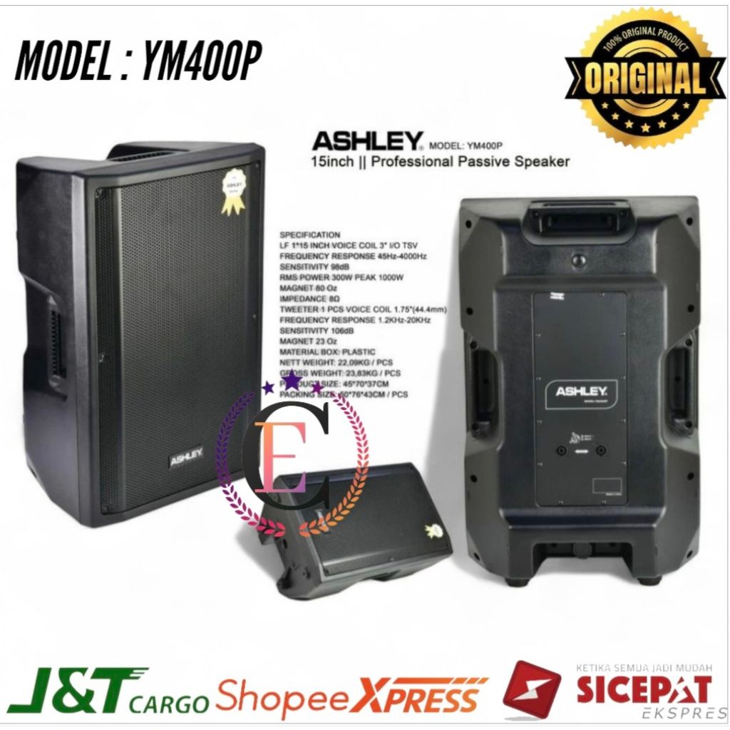 Speaker Pasif Ashley YM 400 P Original Passive Ashley YM400P - 15 inch Original