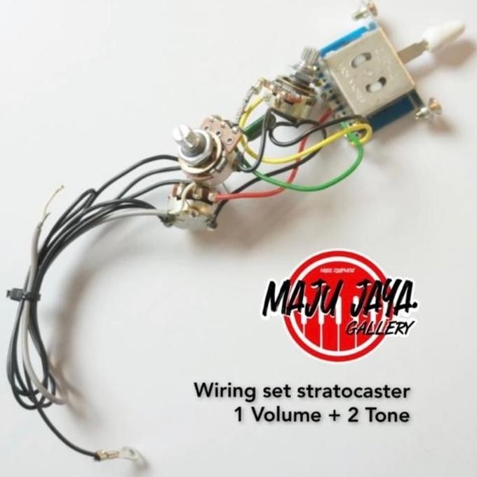 wiring set kit gitar elektrik model stratocaster eks squier