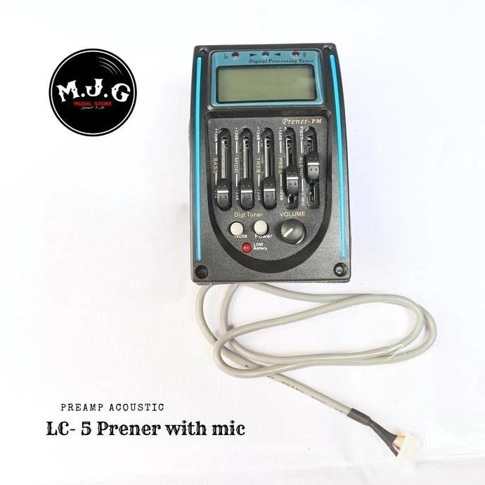 pickup preamp gitar akustik elektrik string lc prener lc with mic
