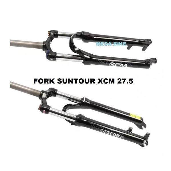 Premium Fork Suntour Xcm V 3 27.5 Inch Lock Out Travel 100 Shock Depan Coil Garpu Mtb Sepeda Gunung 