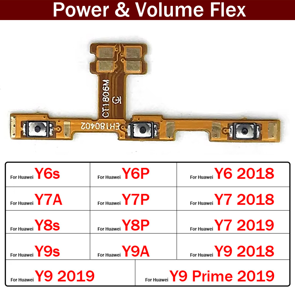 

Tombol Tombol Tombol Volume Tombol Fleksibel Pita Kabel Untuk Huawei Y6 Y7 Y9 Prime 2017 2018 2019 Y