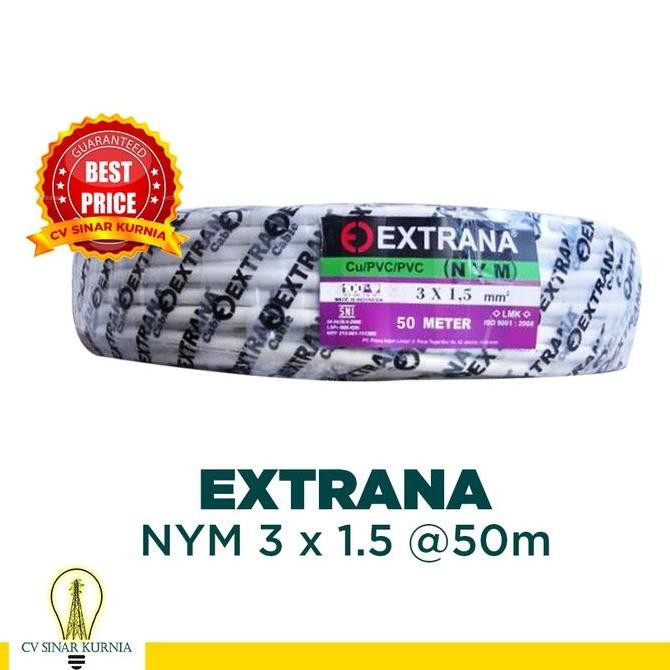 Kabel Listrik NYM 3x1,5 3x1.5 50M EXTRANA |Kabel NYM | SNI
