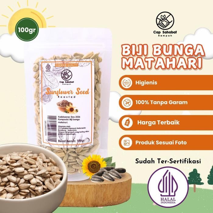 

ES 100gr Biji Bunga Matahari / Roasted Sunflower Seed / Rempah / JSR 100%