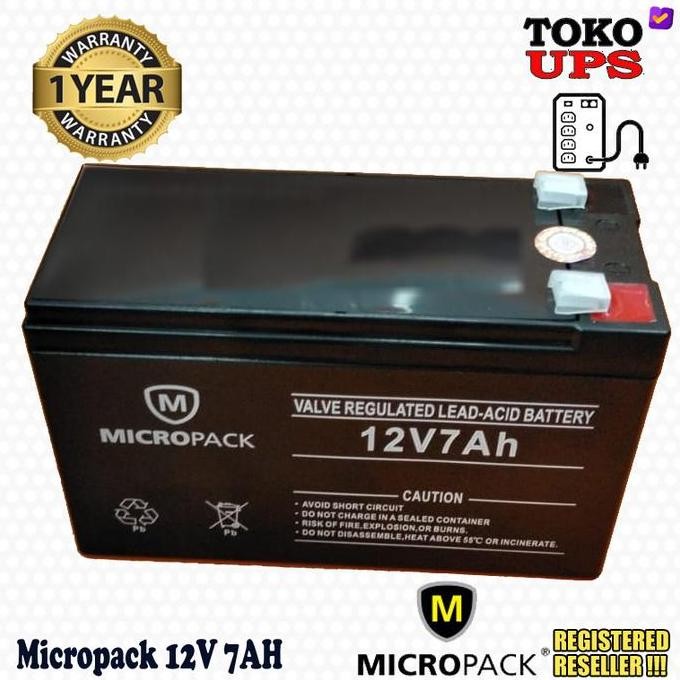 Baterai Micropack 12V 7AH Aki Kering 12V 7AH