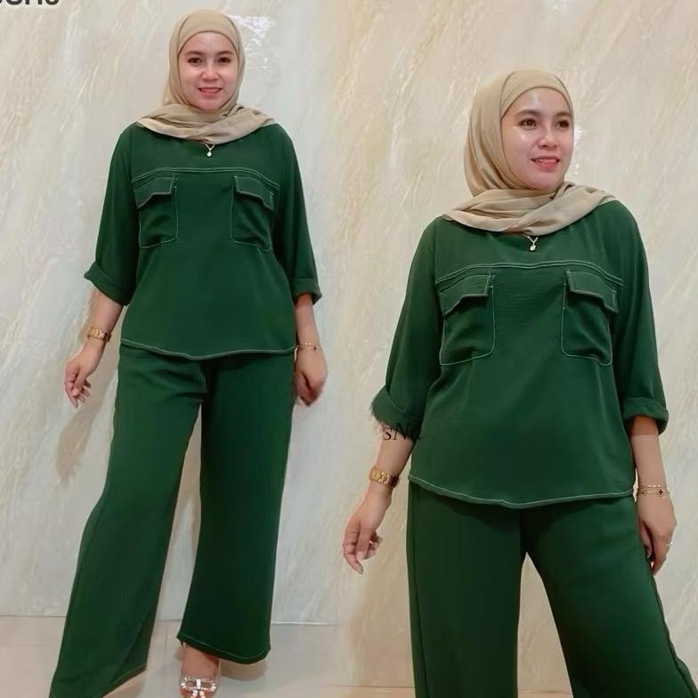 Gratis Ongkir Xtra Tgc-1924 Rivanka One Set Crinkel Airflow L Lingkar Dada 110 Original Tr24