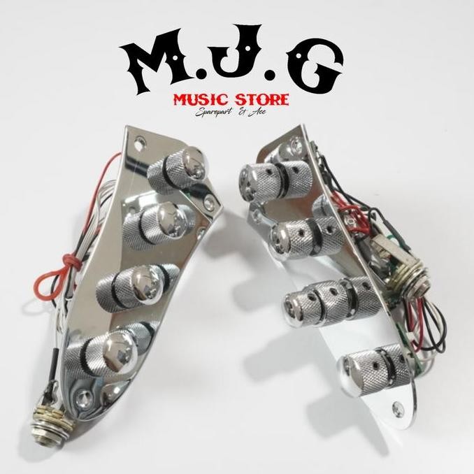 preamp equalizer wiring set kit bass elektrik jazzbass style