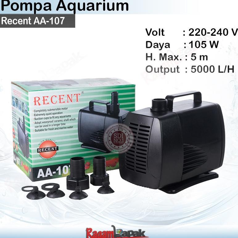 Pompa kolam Aquarium RECENT AA-107 Pompa Aquarium Recent AA-107 Pompa Aquarium 107
