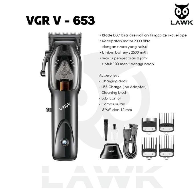 PROMO Hair clipper VGR V653 9000 RPM / mesin cukur rambut profesional vgr 653