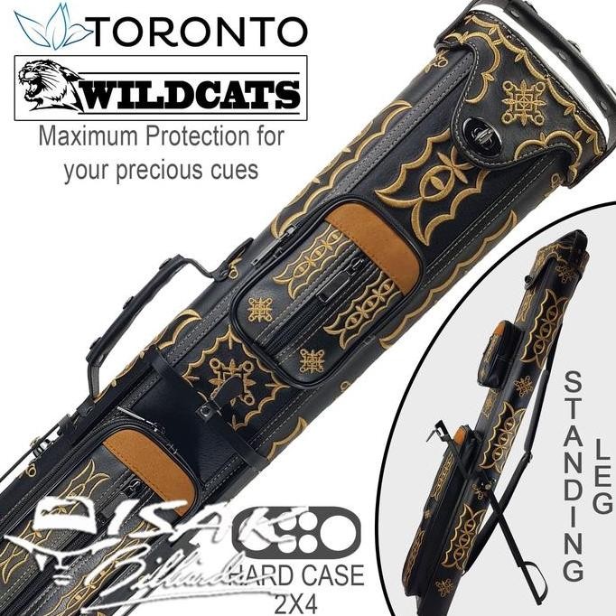 Toronto Wildcats 2x4 Stand Case 430 - Tas Cue Stick Billiard Kaki Leg